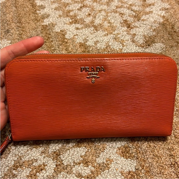 Prada wallet authentic vintage long orange wallet - Picture 13 of 13